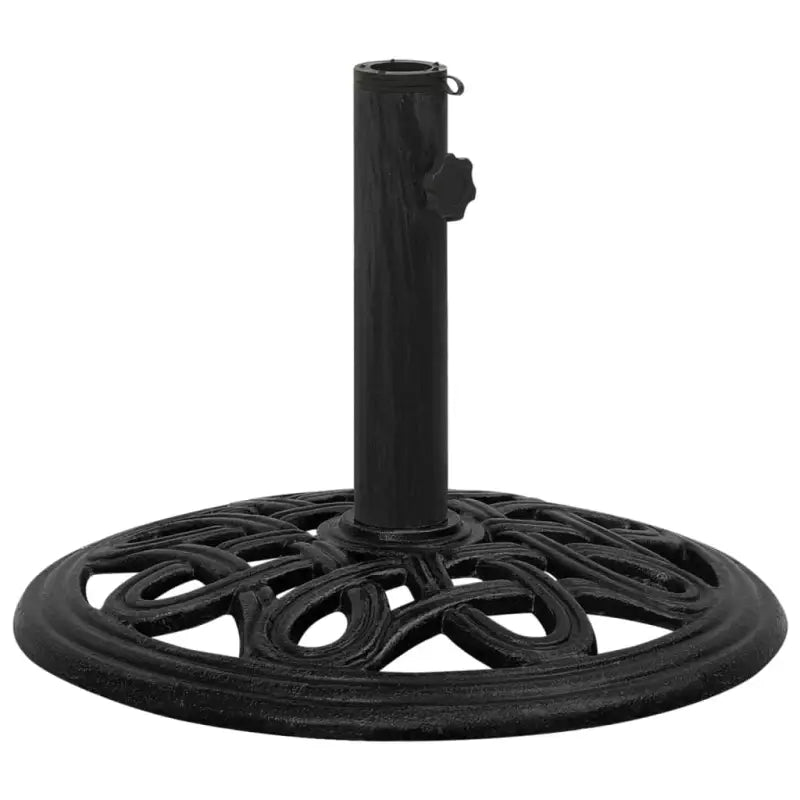 Robuuste gietijzeren parasolvoet voor stabiliteit - Zwart / 44 x 44 x 32 cm / 1 - Parasolvoeten