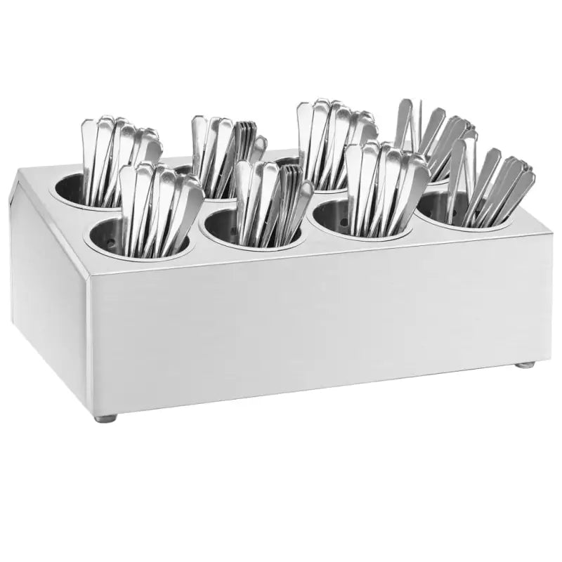 Roestvrij staal bestekhouder voor op elke tafel of oppervlak - 50.5 x 30.5 x 20 cm - Besteklades