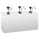 Roestvrij staal sausdispenser voor buffet en barbecue met morsvrije doseerfunctie - 3 x 3.5 l - Kruidenpotjes