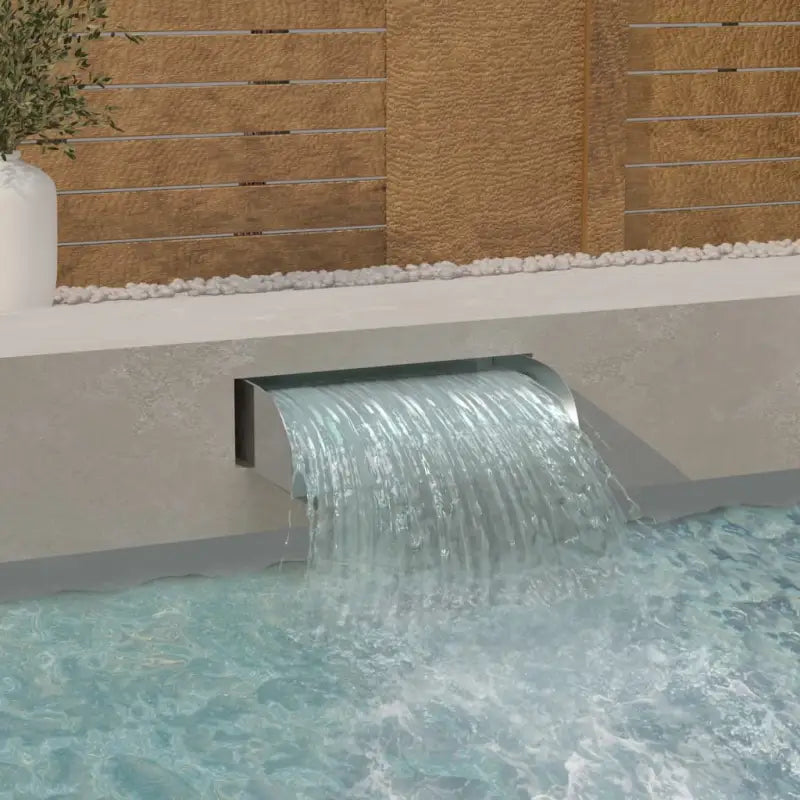 Roestvrij Staal Waterval voor Vijver en Zwembad voor een Rustige Sfeer - 60 x 34 x 14 cm / zonder LED - Fonteinen