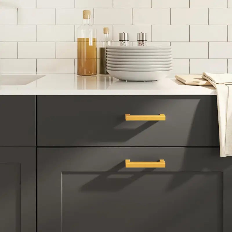 Roestvrijstalen kastknoppen en grepen met modern ontwerp - Goud / 96 mm / 10 - Kastknoppen en kastgrepen