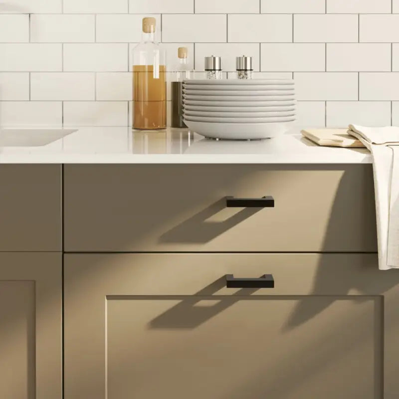 Roestvrijstalen kastknoppen en grepen met modern ontwerp - Zwart / 64 mm / 20 - Kastknoppen en kastgrepen