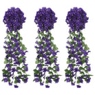 Romantische Kerstslingers met Kunstbloemen voor een Sprookjessfeer - Paars - Kransen en slingers