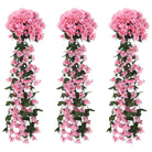 Romantische Kerstslingers met Kunstbloemen voor een Sprookjessfeer - Roze - Kransen en slingers
