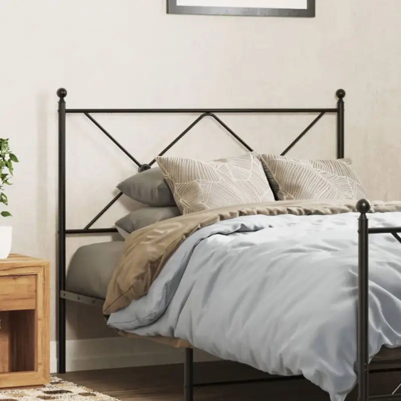 Ronde buizen hoofdbord met trendy ontwerp voor een complete slaapkamerlook - Zwart / 107 cm / 1 - Hoofdborden