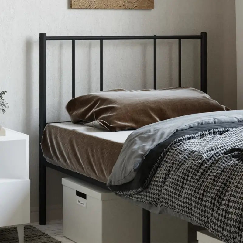 Ronde buizen hoofdbord met trendy ontwerp voor elke slaapkamer - Zwart / 75 cm / 1 - Hoofdborden en voetborden