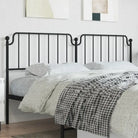 Ronde buizen hoofdbord voor een trendy en duurzame slaapkamer Look - Zwart / 200 cm / 1 - Hoofdborden en voetborden