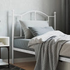 Ronde buizen hoofdbord voor een trendy en stevige slaapkamer uitstraling - Wit / 90 cm / 1 - Hoofdborden en voetborden