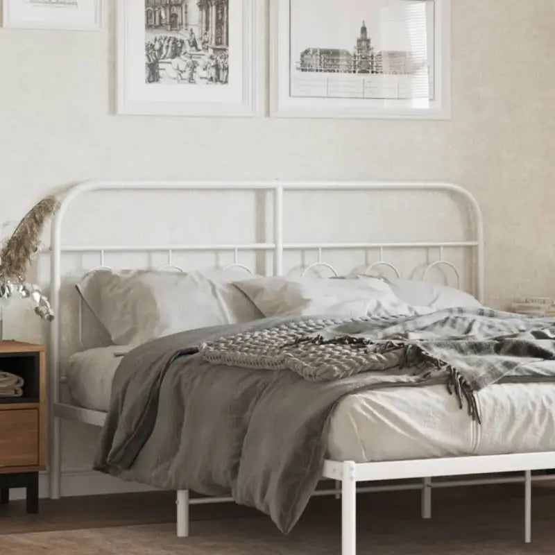 Ronde buizen voor hoofdborden en voetborden met modern design - Wit / 137 cm / 1 - Hoofdborden en voetborden