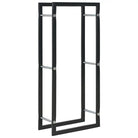 Ronde Stalen Houthaard voor stijlvolle houtopslag - 44 x 20 x 100 cm - Brandhoutrekken