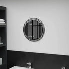 Ronde wandspiegel met acryl kristal rand van gehard glas - Spiegels