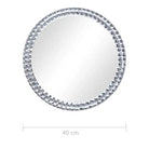 Ronde wandspiegel met acryl kristal rand van gehard glas - Spiegels