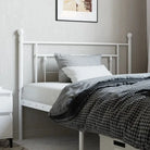 Ronded Buizen Hoofdbord voor een Strakke en Trendy Slaapkamer - Wit / 107 cm / 1 - Hoofdborden en voetborden