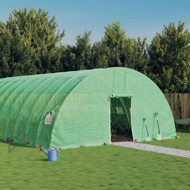 Ruime Tuinkas voor Groenten en Planten in Duurzaam Polyethyleen - Groen / 12 x 6 x 2.85 m / 1 - Tuinkassen