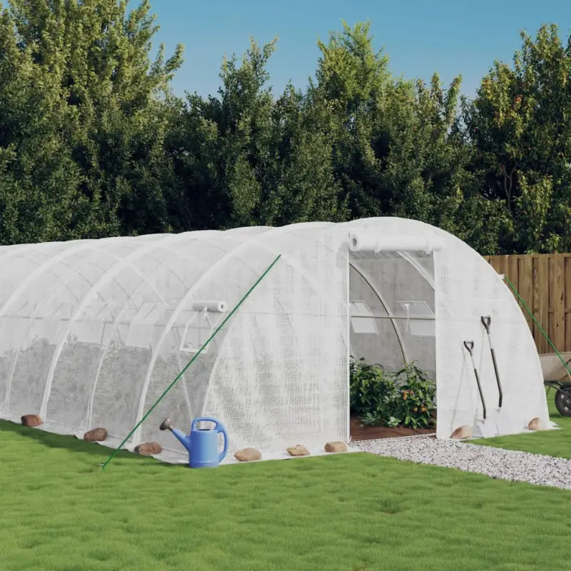 Ruime Tuinkas voor Planten Groenten en Fruit Bescherming - Wit / 10 x 4 x 2 m / 1 - Tuinkassen