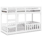 Ruimtebesparend stapelbedframe van massief grenenhout voor meerdere kinderen - Wit / 75 x 190 cm - Bedden & bedframes