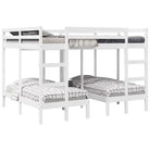 Ruimtebesparende oplossing voor meerdere kinderen met massief grenenhout - Bedden & bedframes
