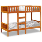 Ruimtebesparende stapelbedframe in massief grenenhout voor meerdere kinderen - Wasbruin / 90 x 200 cm - Bedden &