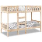 Ruimtebesparende stapelbedframe in massief grenenhout voor meerdere kinderen - Naturel / 90 x 200 cm - Bedden &
