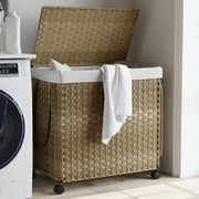 Rustieke inklapbare wasmand van natuurlijk rattan voor je badkamer - Naturel / 1 - Wasmanden