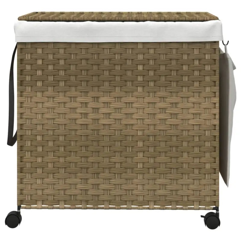 Rustieke inklapbare wasmand van natuurlijk rattan voor je badkamer - Naturel / 1 - Wasmanden