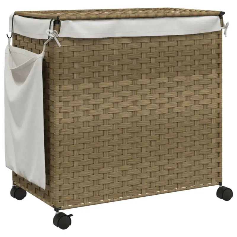 Rustieke inklapbare wasmand van natuurlijk rattan voor je badkamer - Naturel / 1 - Wasmanden