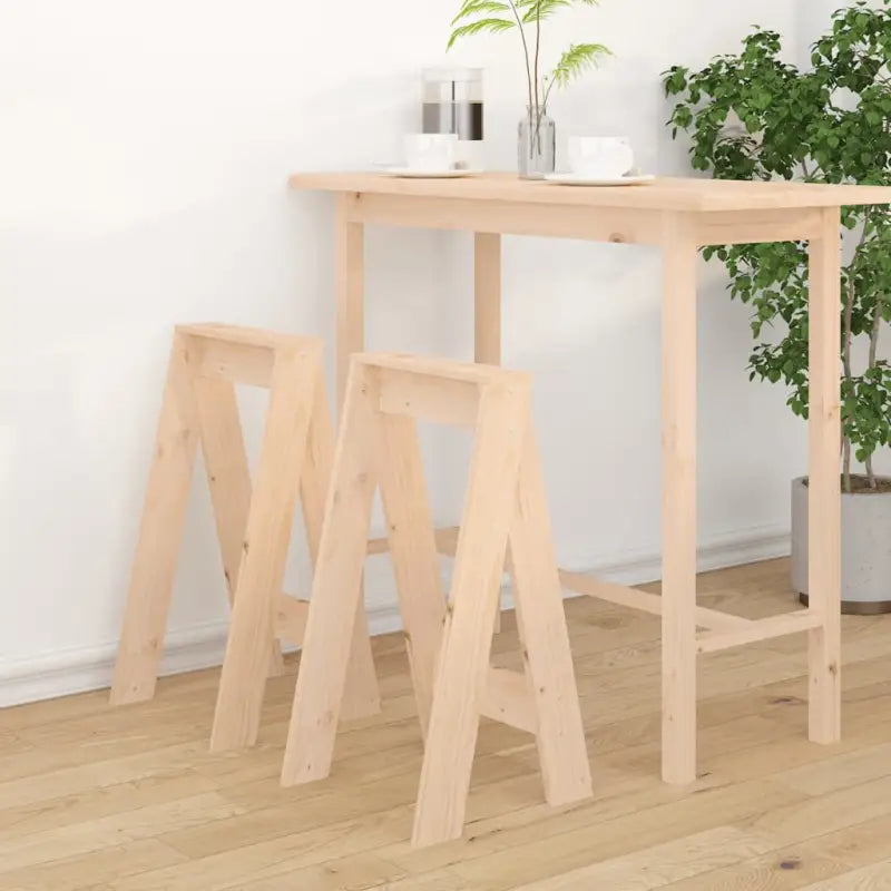 Rustieke krukken van massief grenenhout voor je interieur - Naturel / 40 x 40 x 75 cm / 2 - Klapstoelen & krukken