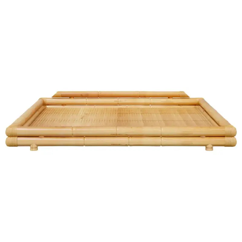Rustieke stijl bedframe met etnische uitstraling en duurzame bamboe - Bedden & bedframes