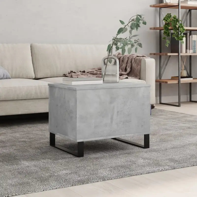 Salontafel bewerkt hout metalen poten met lift-top functionaliteit - Betongrijs / 1 - Salontafels