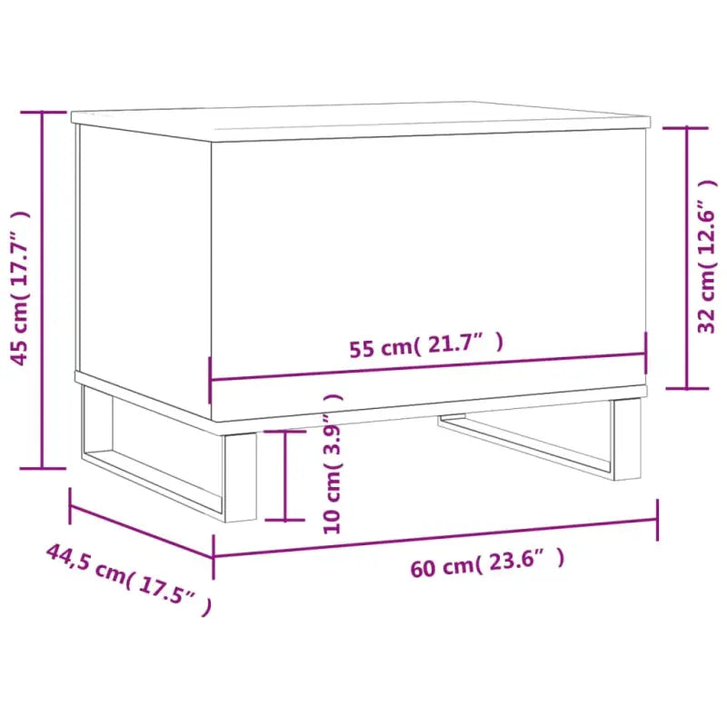 Salontafel bewerkt hout metalen poten met lift-top functionaliteit - Salontafels