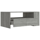 Salontafel Grijs Sonoma van bewerkt hout voor gemakkelijk schoonmaken - Salontafels