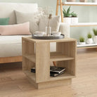 Salontafel in grijs sonoma bewerkt hout met modern ontwerp - Sonoma eiken / 40 x 40 x 43 cm / 1 - Salontafels