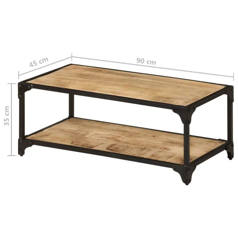 Salontafel in vintage stijl van massief ruw mangohout - Salontafels