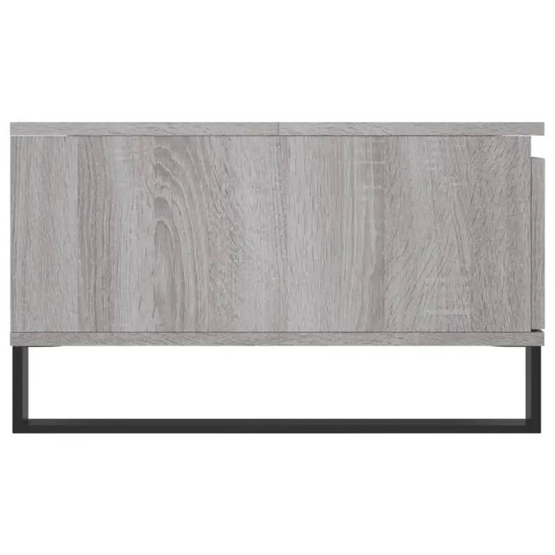 Salontafel met bewerkt hout en ijzeren poten in grijs Sonoma - Salontafels