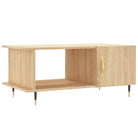 Salontafel met bewerkt hout en ijzeren poten voor een elegante woonkamer - Salontafels