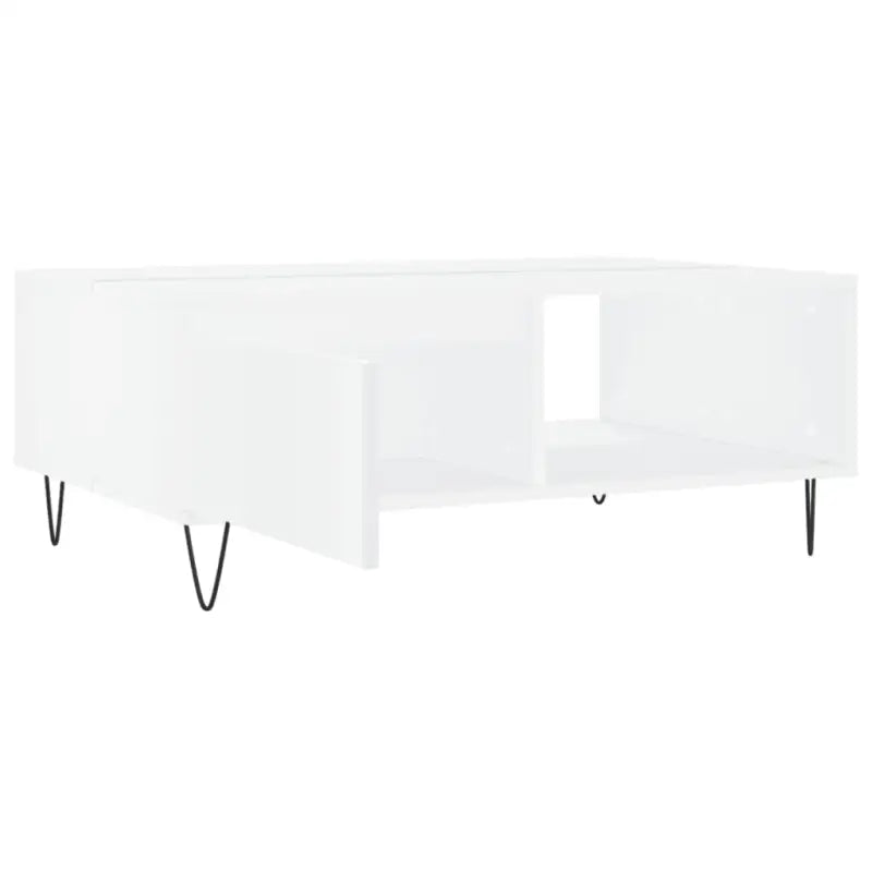 Salontafel met bewerkt hout en ijzeren poten voor uitstraling - Salontafels