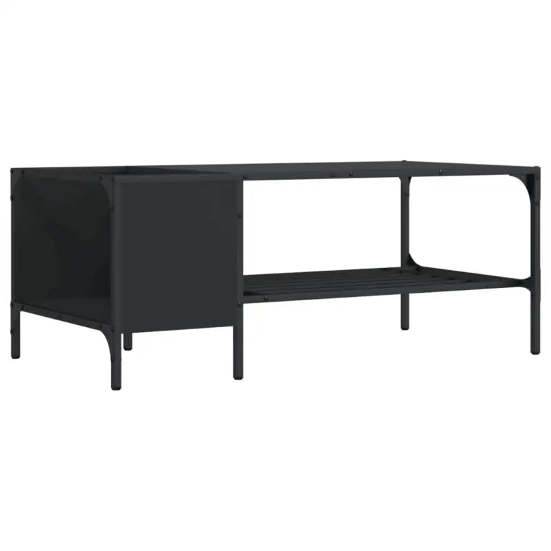 Salontafel met bewerkt hout en metalen frame voor binnen handbereik - Salontafels