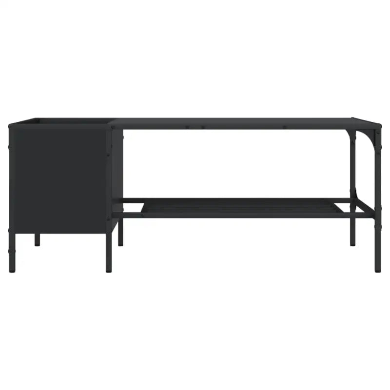 Salontafel met bewerkt hout en metalen frame voor binnen handbereik - Salontafels