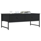 Salontafel met bewerkt hout en metalen frame voor binnen handbereik - Zwart / 1 - Salontafels