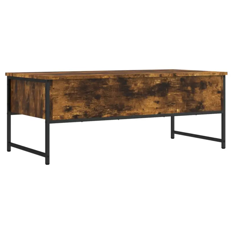 Salontafel met bewerkt hout en metalen frame voor binnen handbereik - Salontafels
