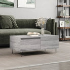Salontafel met bewerkt hout en metalen poten voor een elegante woonkamer - Grijs sonoma / 1 - Salontafels