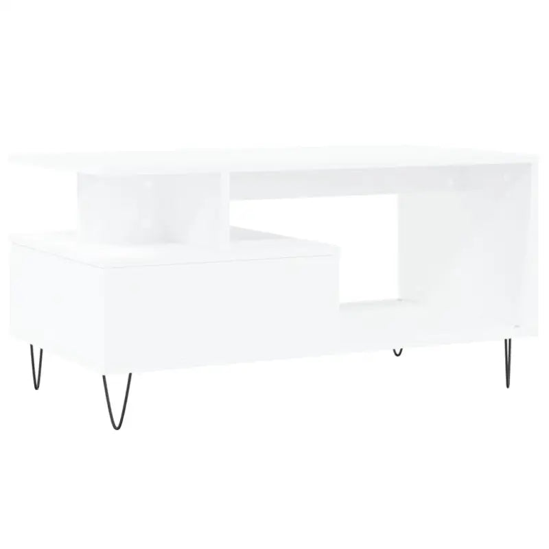 Salontafel met bewerkt hout en metalen poten voor een elegante woonkamer - Salontafels