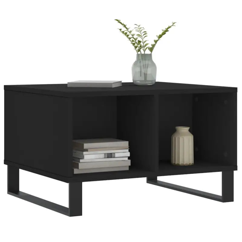 Salontafel met bewerkt hout en metalen poten voor een elegante woonkamer - Salontafels