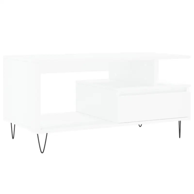 Salontafel met bewerkt hout en metalen poten voor een elegante woonkamer - Salontafels
