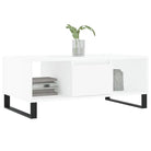 Salontafel met bewerkt hout en metalen poten voor een elegante woonkamer - Salontafels