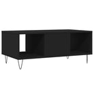 Salontafel met bewerkt hout en metalen poten voor elegante woonkamer - Salontafels