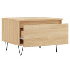 Salontafel met bewerkt hout en metalen poten voor elegante woonkamer stijl - Salontafels