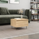 Salontafel met bewerkt hout en metalen poten voor elegante woonkamer stijl - Salontafels
