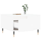 Salontafel met bewerkt hout en metalen poten voor elegantie - Salontafels