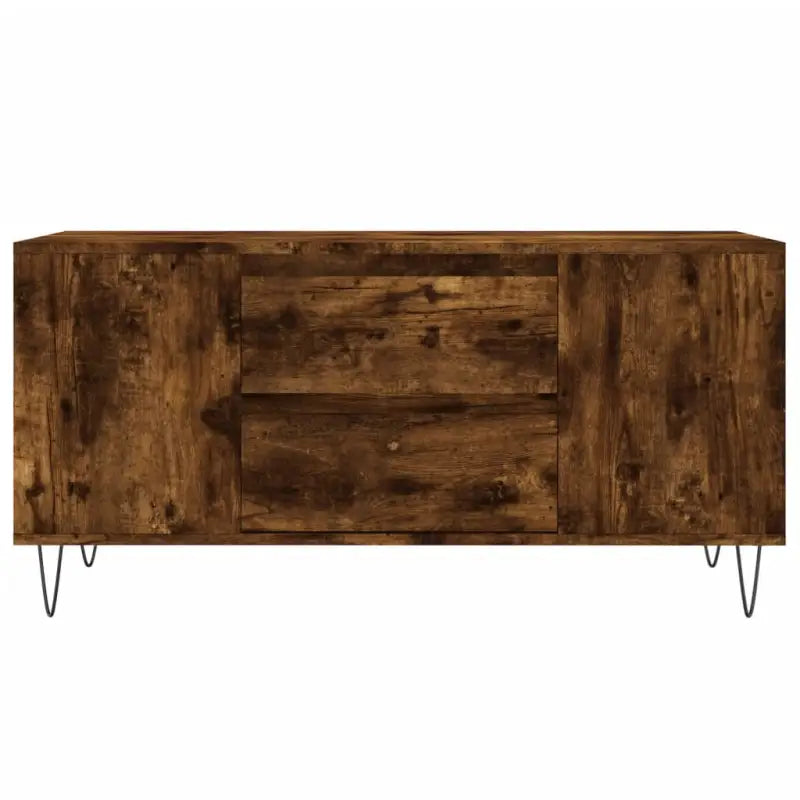 Salontafel met bewerkt hout en metalen poten voor stijlvolle woonkamer - Salontafels